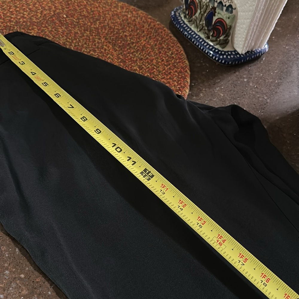 New with tags Eileen Fisher black crop silk georgette crepe 100% silk - Picture 10 of 12